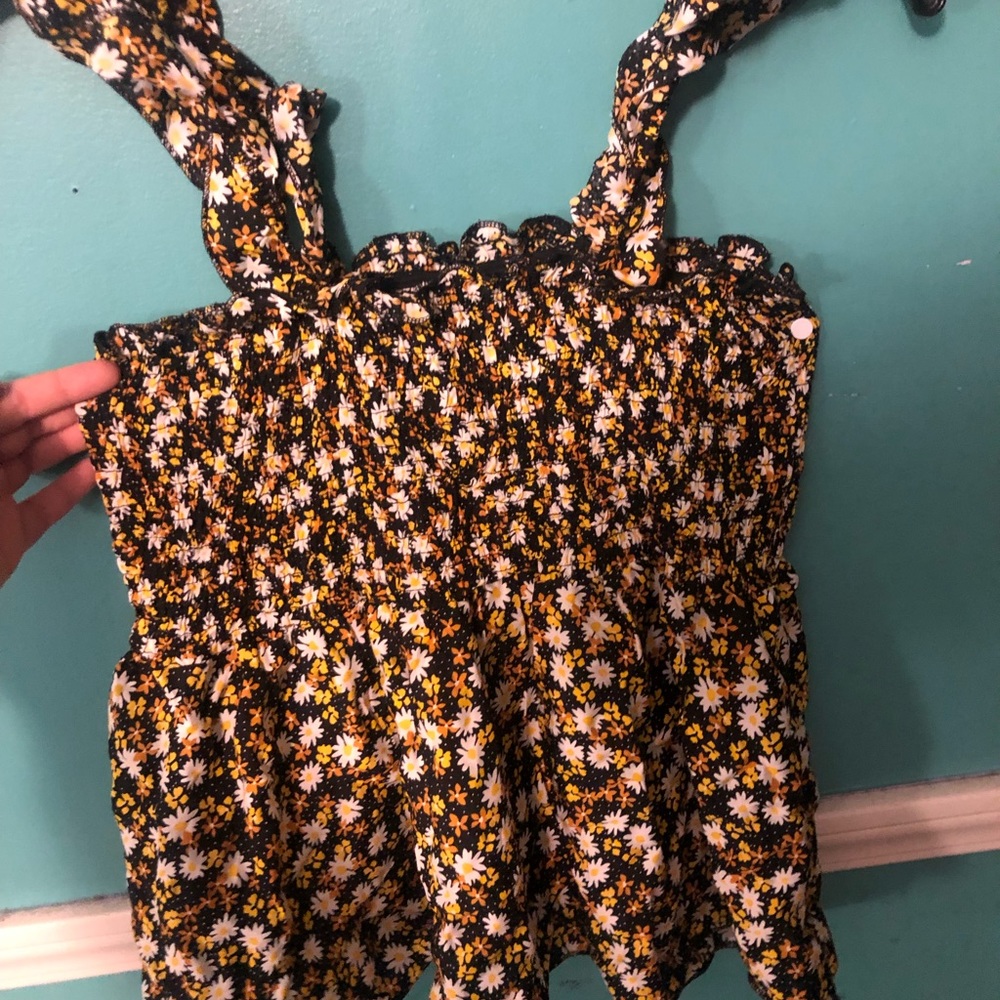 Scrunch Flower Tank Top